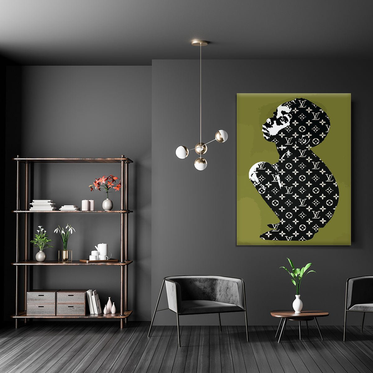Banksy Louis Vuitton Kid Canvas Print or Poster