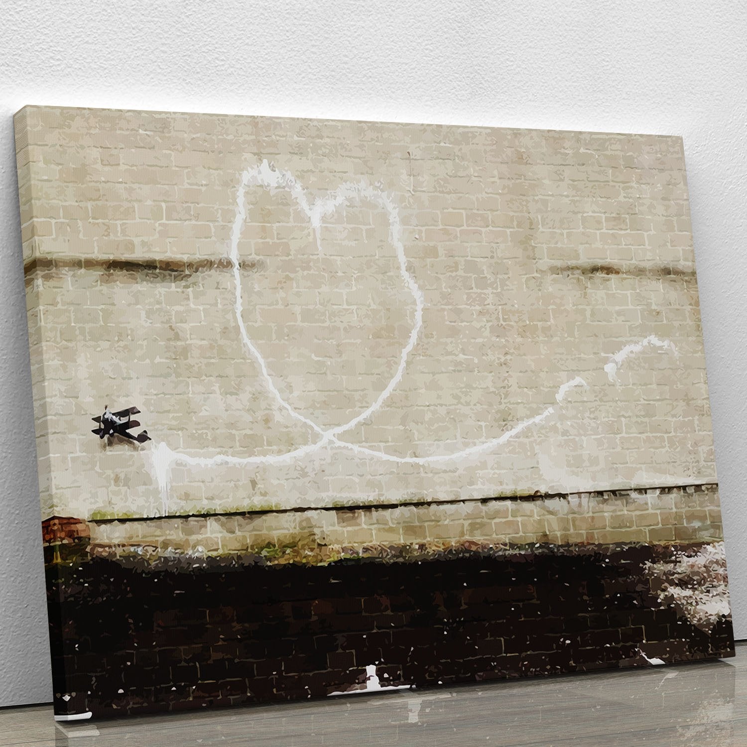Banksy Love Plane London and Liverpool Canvas Print or Poster