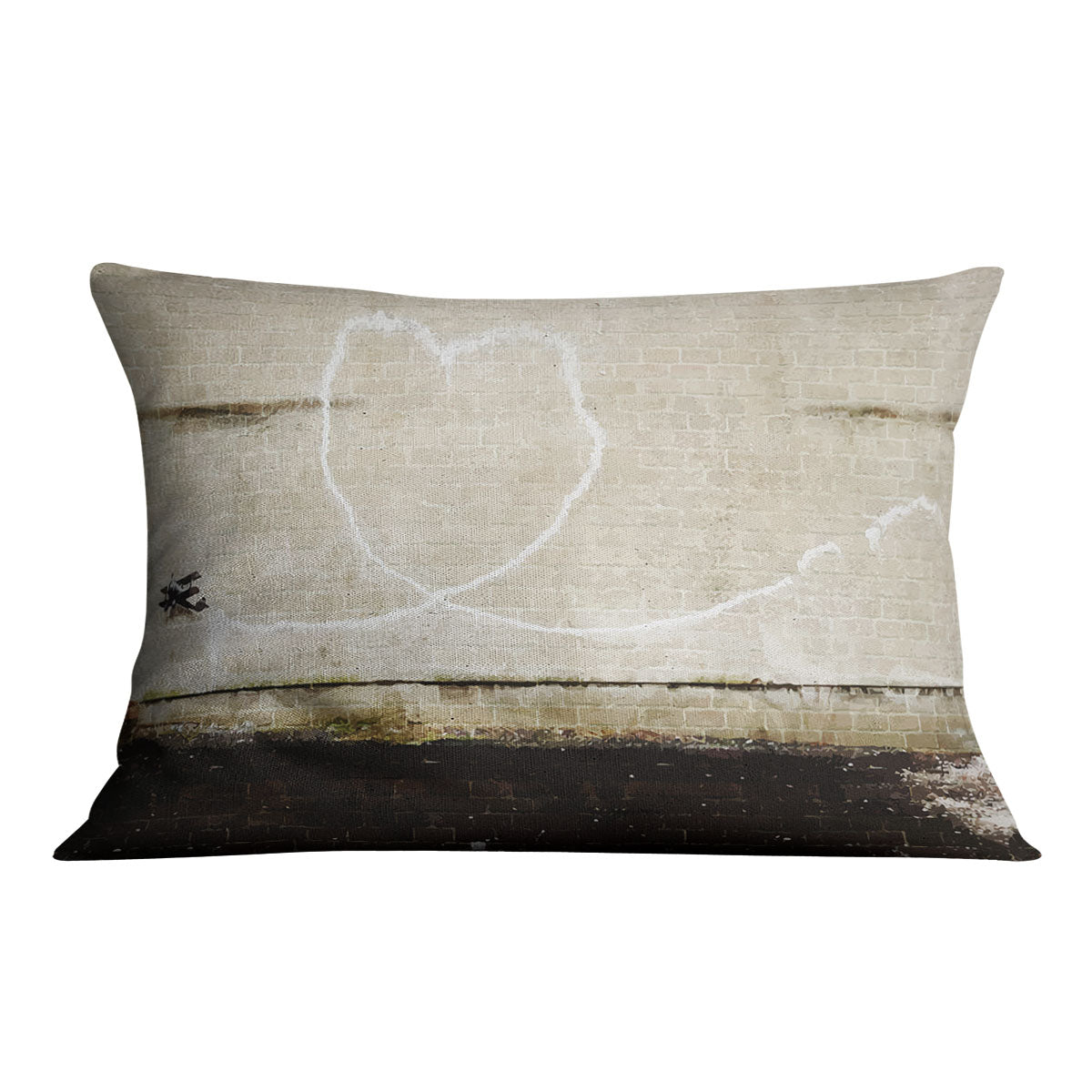 Banksy Love Plane London and Liverpool Cushion - Canvas Art Rocks - 4