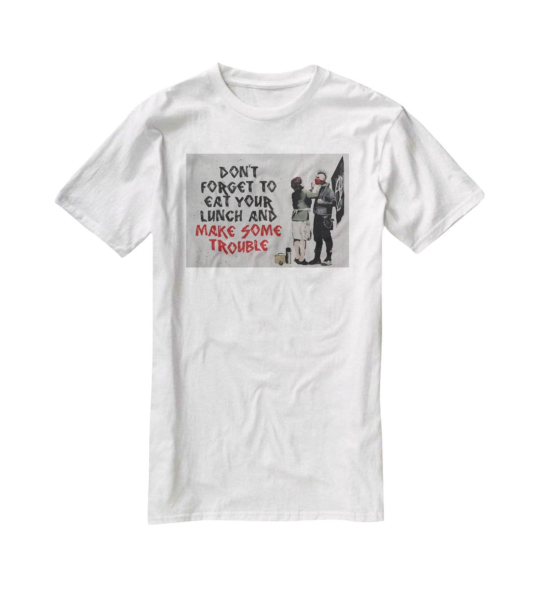 Banksy Make Some Trouble T-Shirt - Canvas Art Rocks - 5