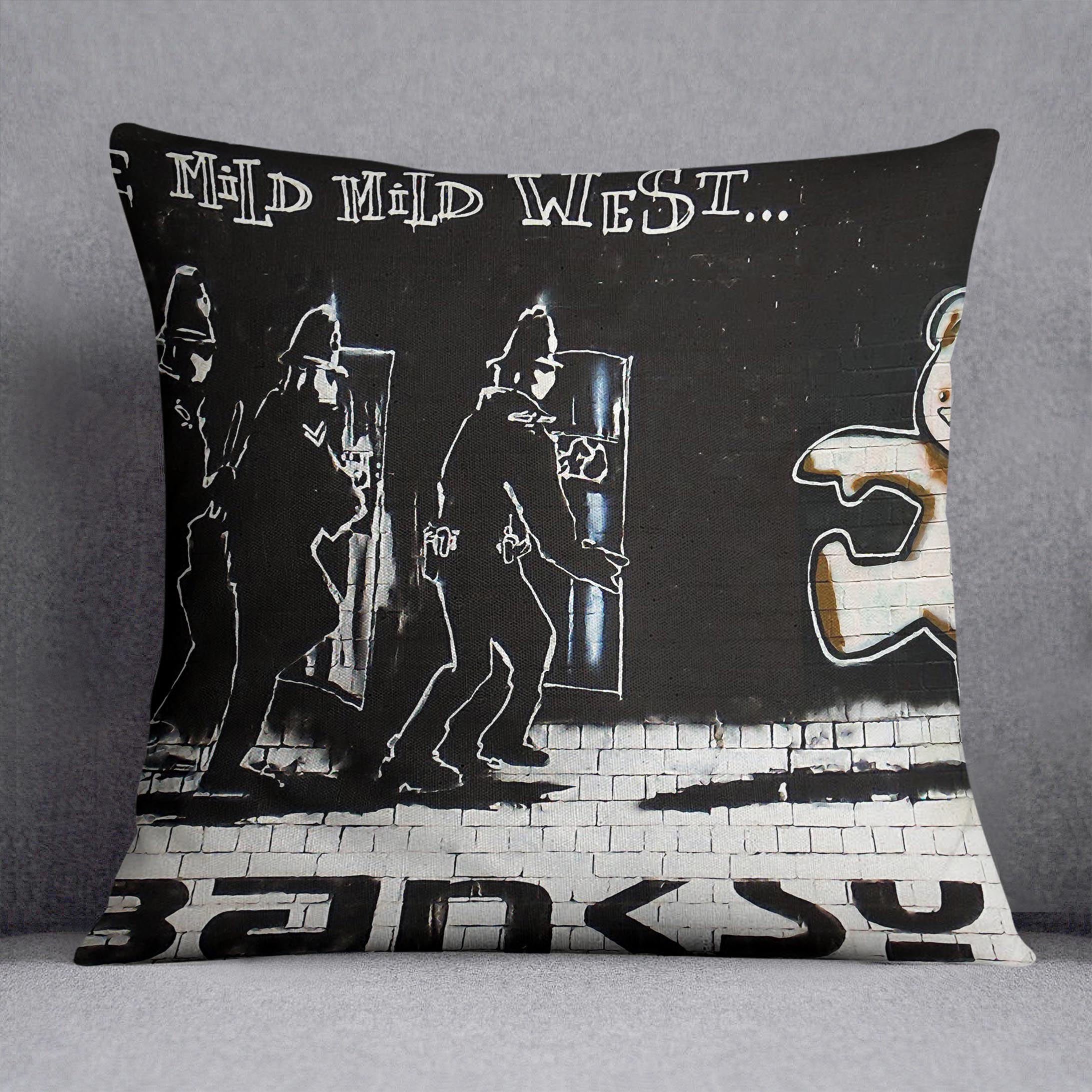 Banksy Mild Mild West Cushion