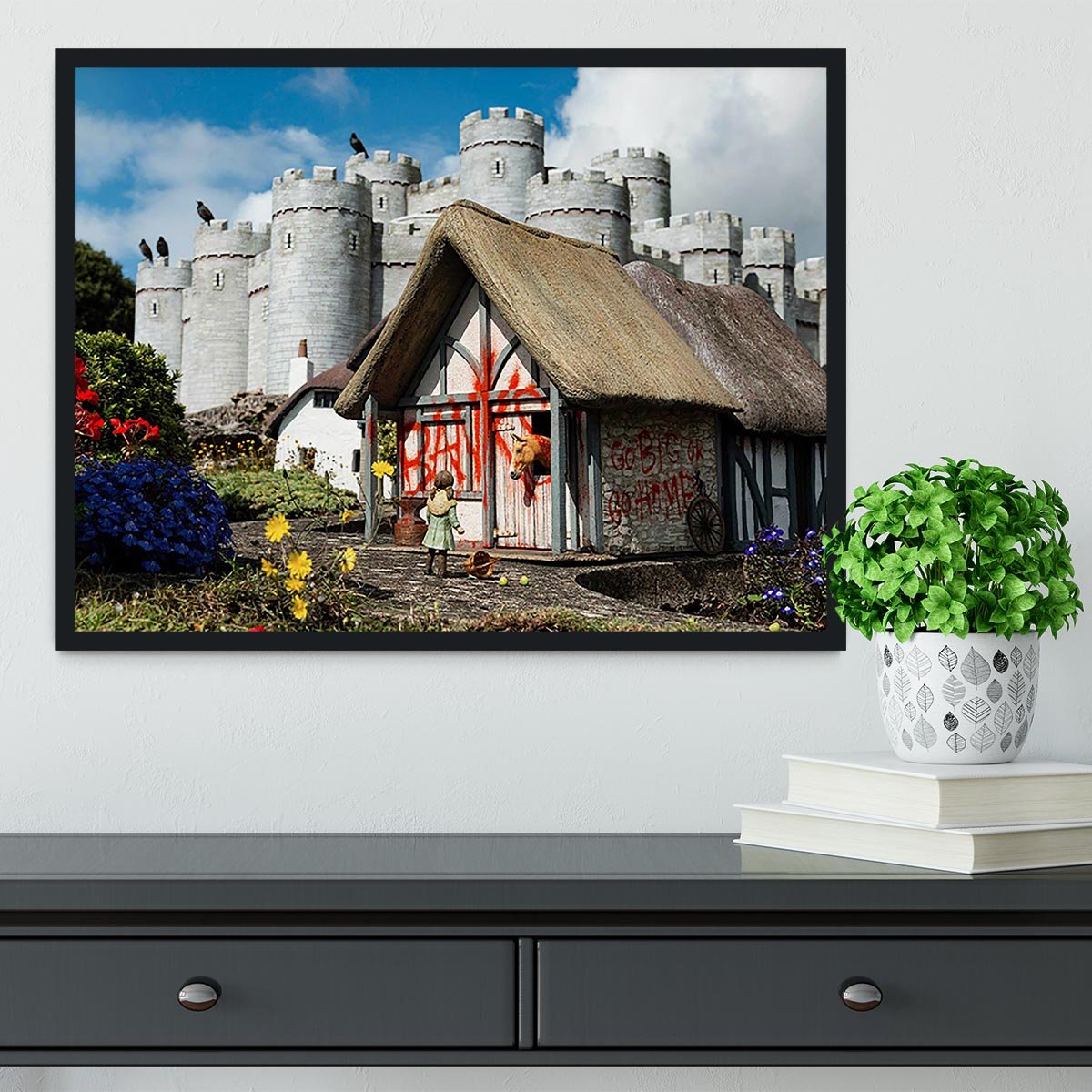 Banksy Model Village Great Yarmouth Framed Print - Canvas Art Rocks - 2