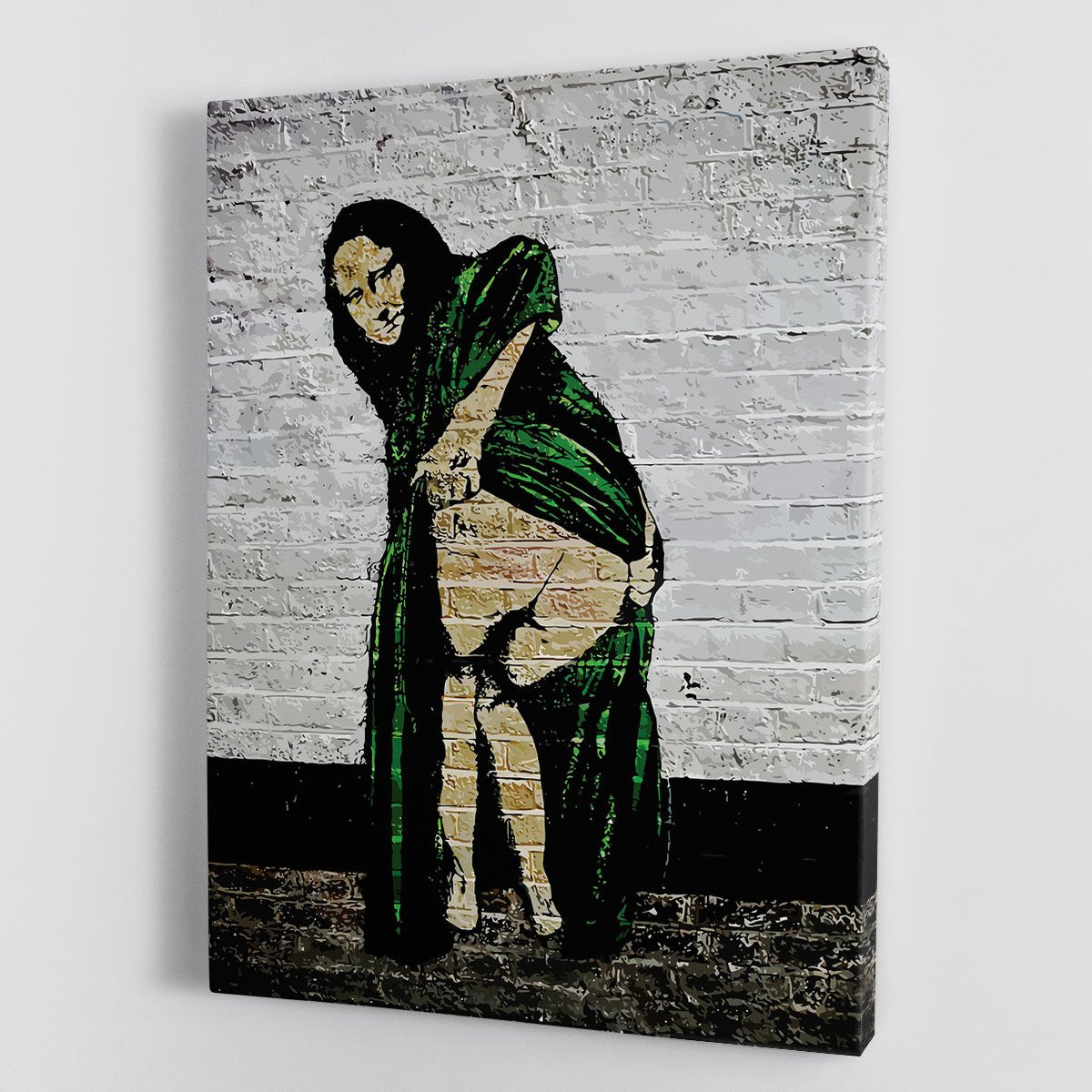 Banksy Mona Lisa Showing Her Backside Canvas Print or Poster