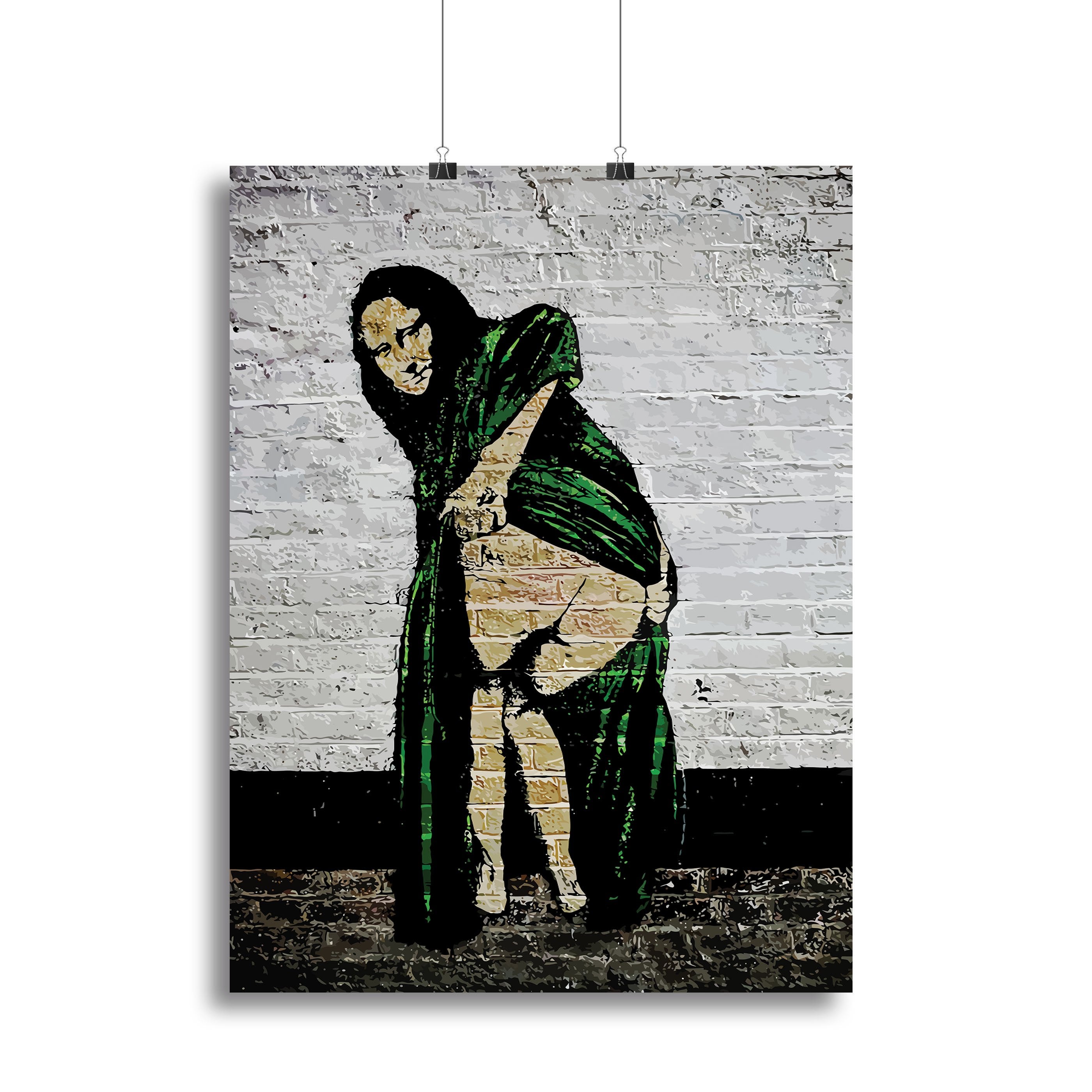 Banksy Mona Lisa Showing Her Backside Canvas Print or Poster