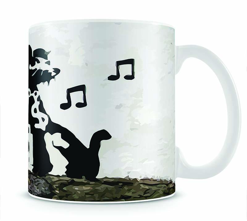 Banksy Music Rat Mug - Canvas Art Rocks - 1