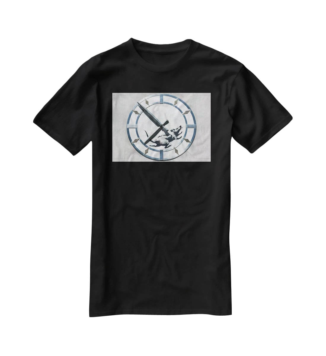 Banksy New York Clock Rat T-Shirt - Canvas Art Rocks - 1