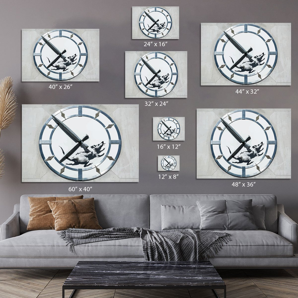 Banksy New York Clock Rat Canvas Print or Poster