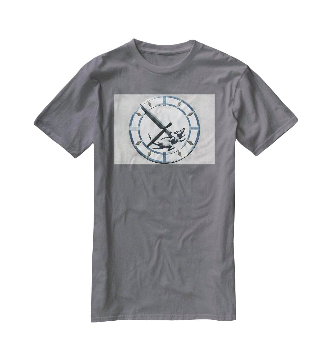 Banksy New York Clock Rat T-Shirt - Canvas Art Rocks - 3