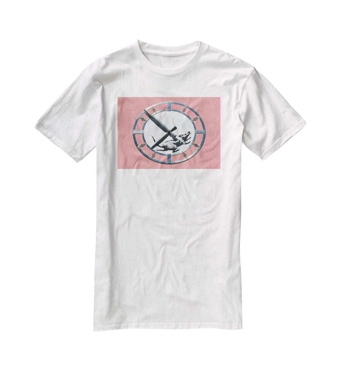 Banksy New York Clock Rat Red T-Shirt - Canvas Art Rocks - 5