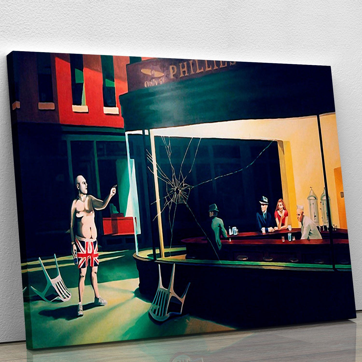 Banksy Nighthawks Canvas Print or Poster