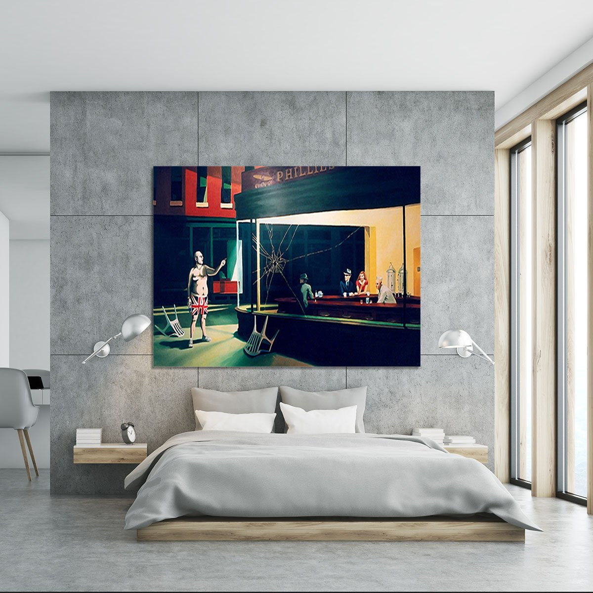 Banksy Nighthawks Canvas Print or Poster