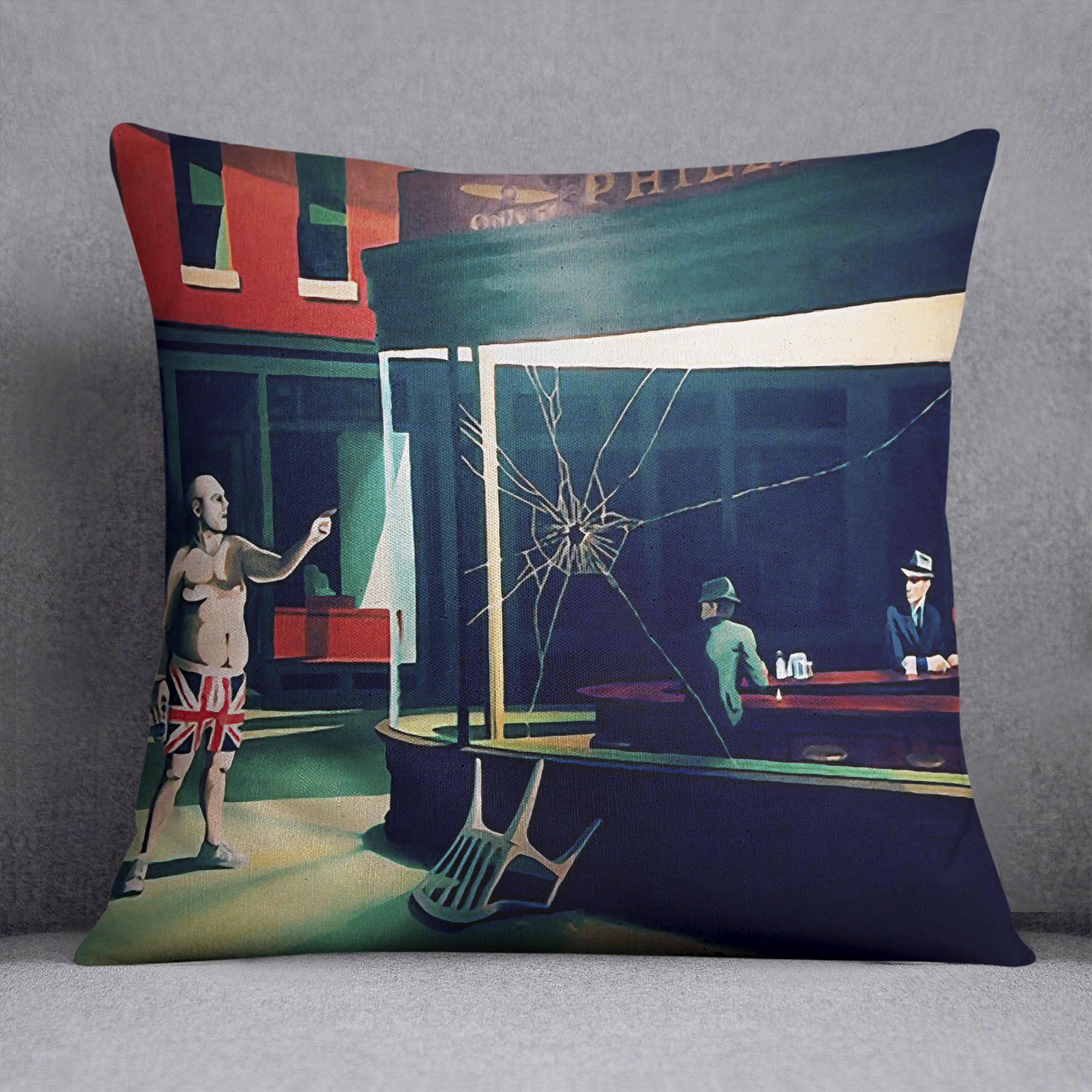 Banksy Nighthawks Cushion