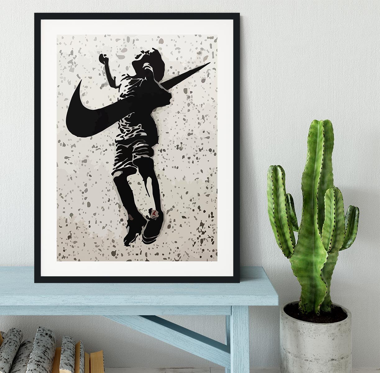 Banksy Nike Framed Print - Canvas Art Rocks - 1