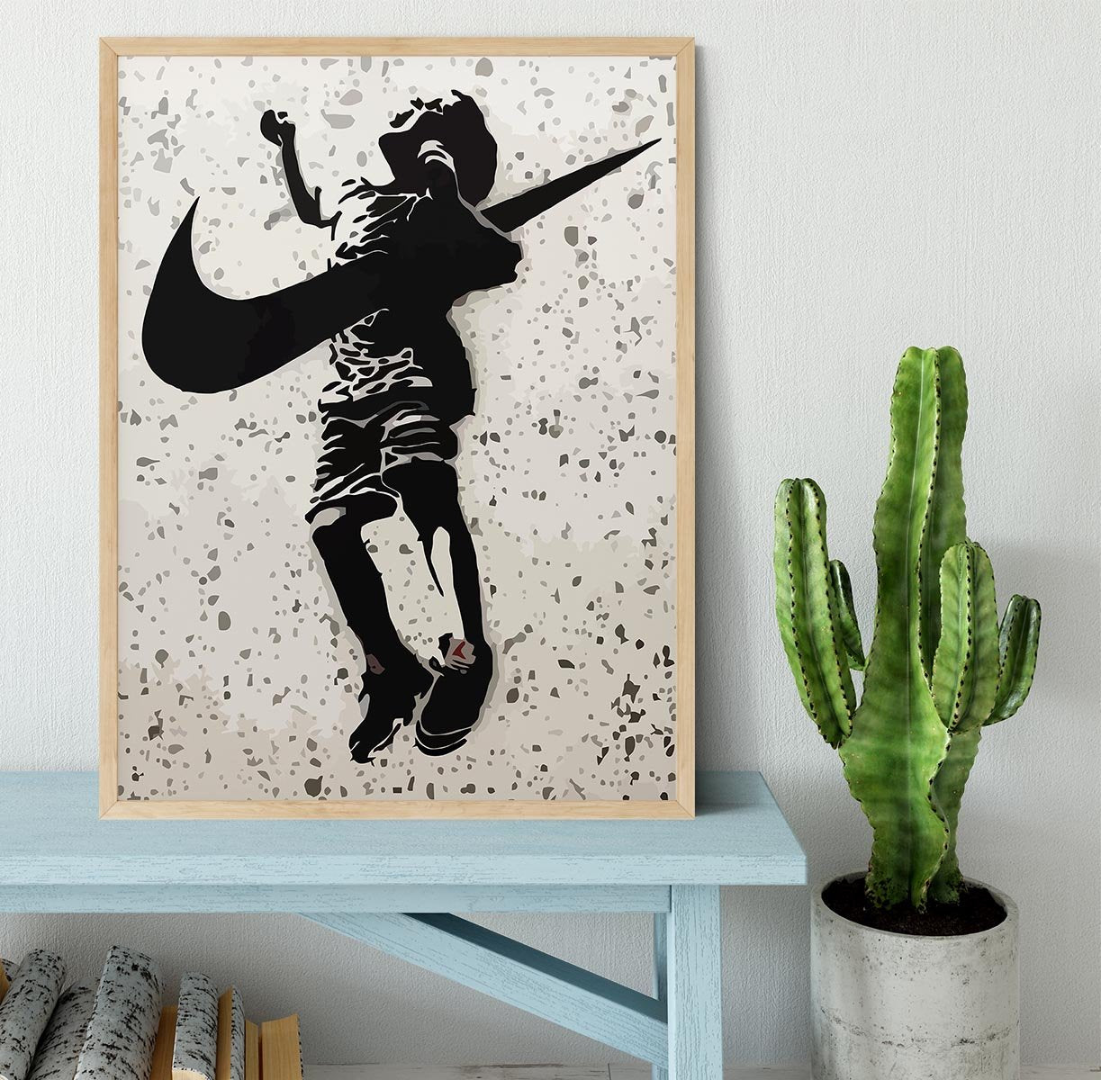 Banksy Nike Framed Print - Canvas Art Rocks - 4