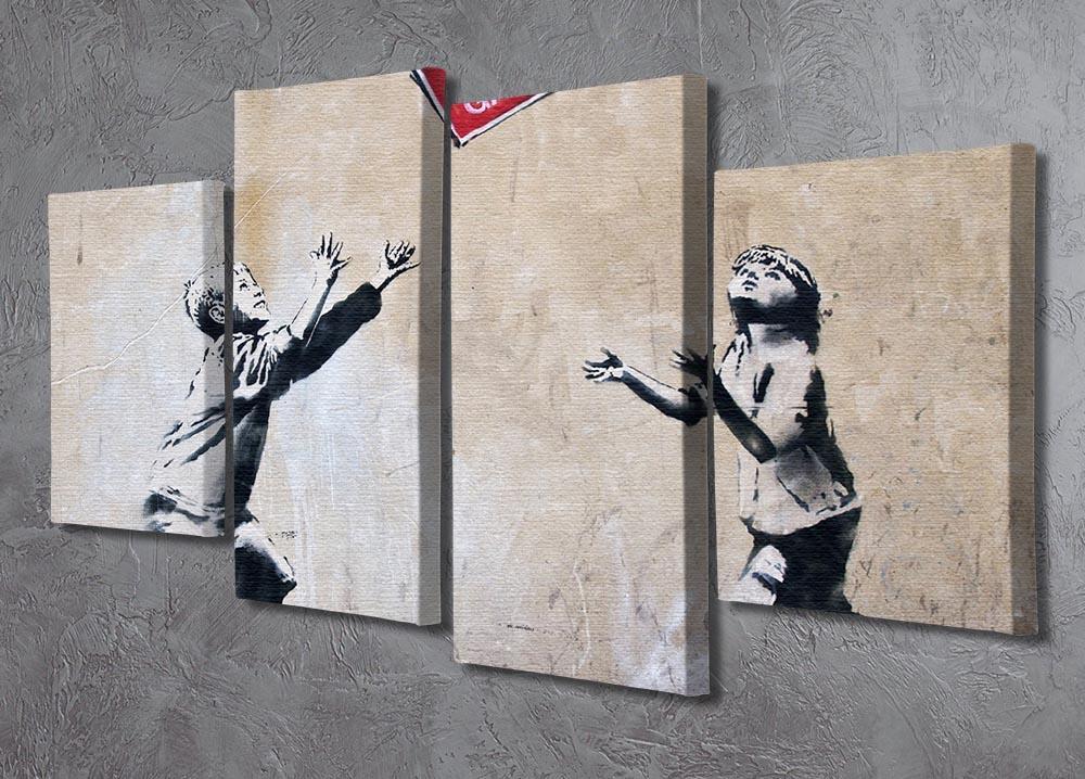 Banksy No Ball Games 4 Split Panel Canvas - Canvas Art Rocks - 2