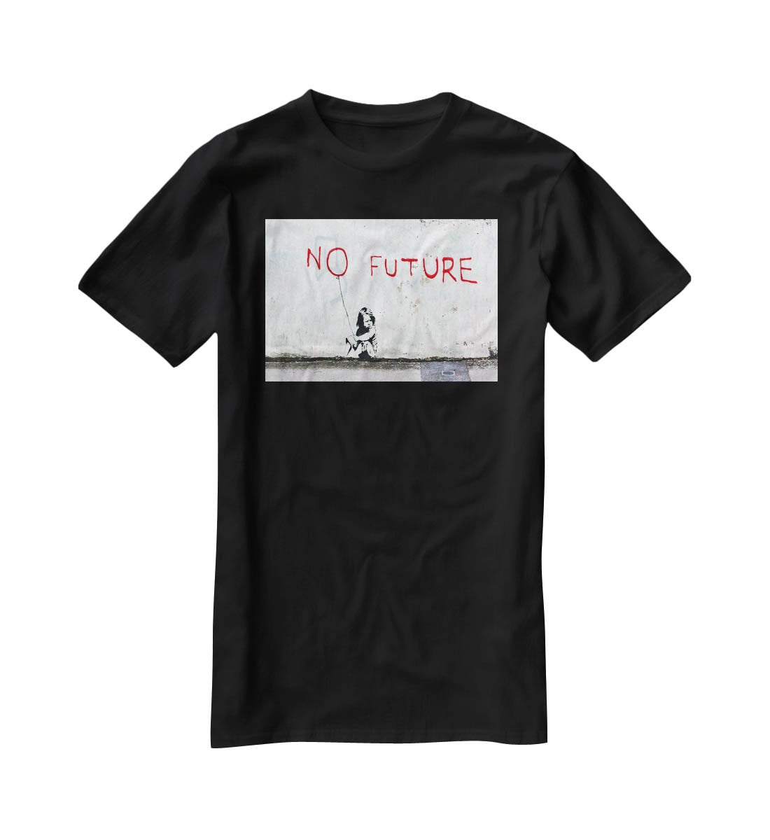 Banksy No Future T-Shirt - Canvas Art Rocks - 1