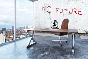 Banksy No Future Wall Mural Wallpaper - Canvas Art Rocks - 3