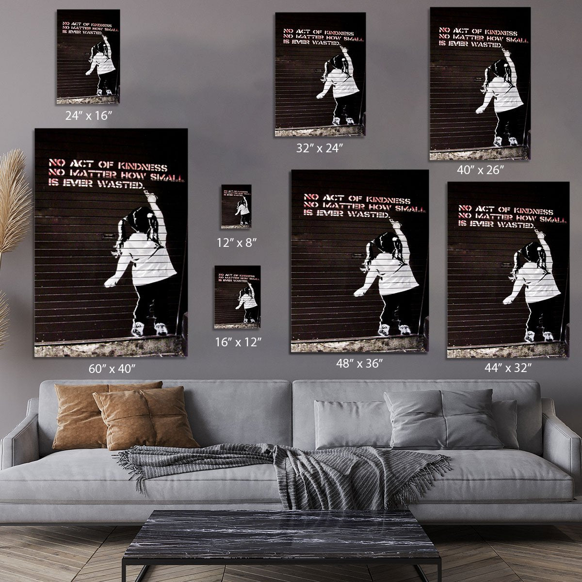 Banksy No Kindness Canvas Print or Poster