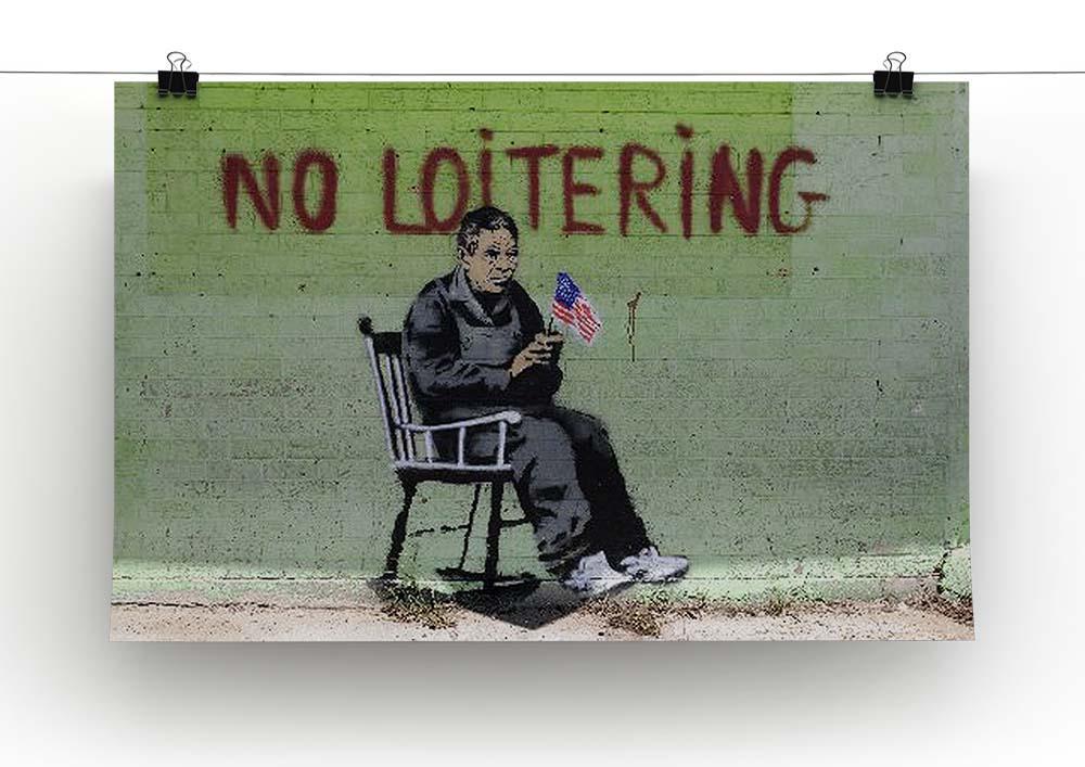 Banksy No Loitering Canvas Print or Poster - Canvas Art Rocks - 2
