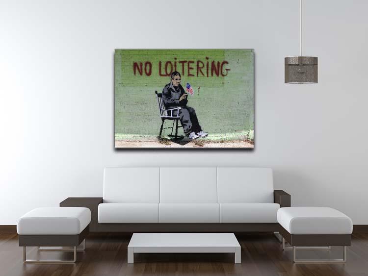 Banksy No Loitering Canvas Print or Poster - Canvas Art Rocks - 4