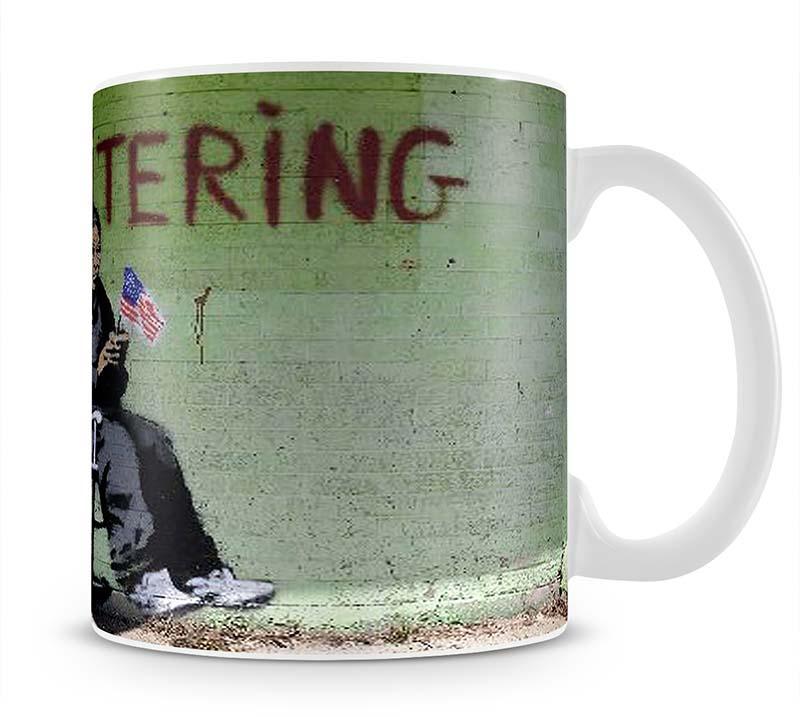 Banksy No Loitering Mug - Canvas Art Rocks - 1