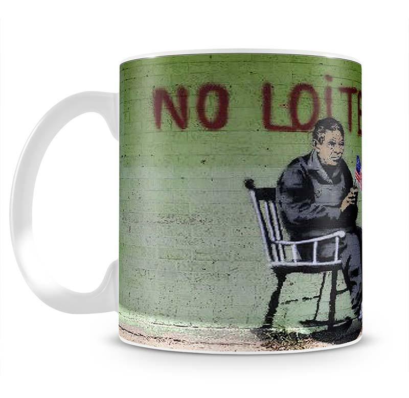 Banksy No Loitering Mug - Canvas Art Rocks - 2