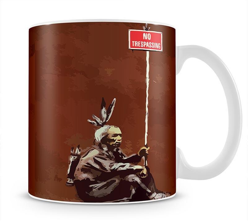 Banksy No Trespassing Mug - Canvas Art Rocks - 4