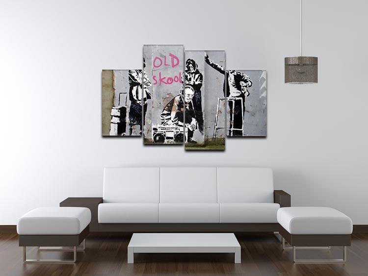 Banksy Old Skool 4 Split Panel Canvas - Canvas Art Rocks - 3