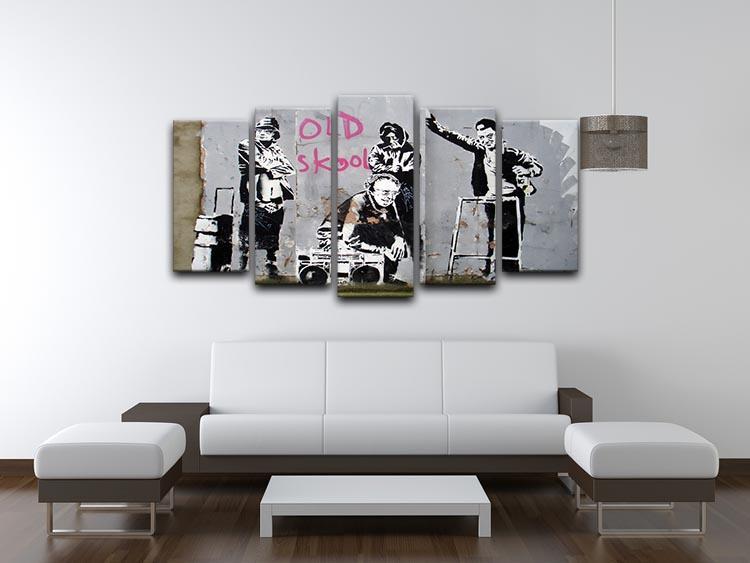 Banksy Old Skool 5 Split Panel Canvas - Canvas Art Rocks - 3