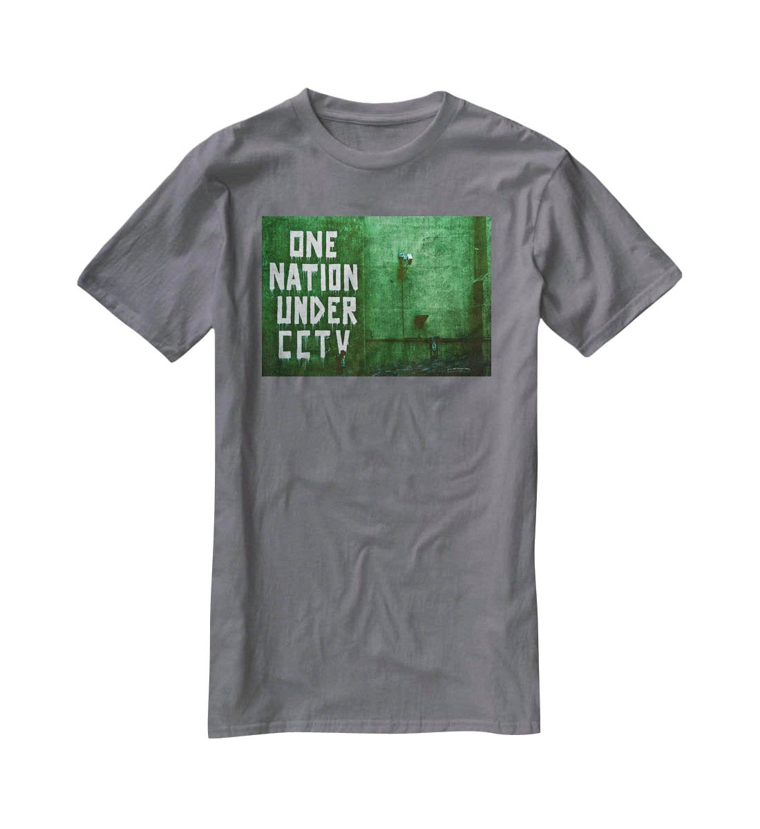 Banksy One Nation Under CCTV T-Shirt - Canvas Art Rocks - 3