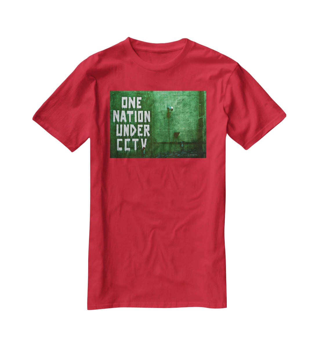 Banksy One Nation Under CCTV T-Shirt - Canvas Art Rocks - 4
