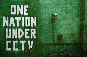 Banksy One Nation Under CCTV Wall Mural Wallpaper - Canvas Art Rocks - 1
