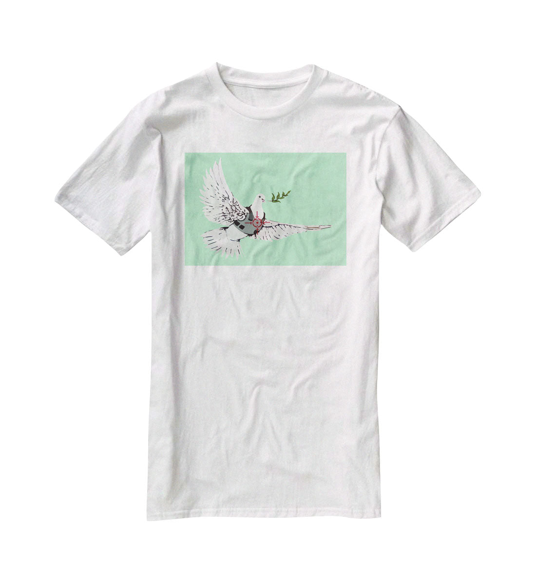 Banksy Peace Dove Green T-Shirt - Canvas Art Rocks - 5