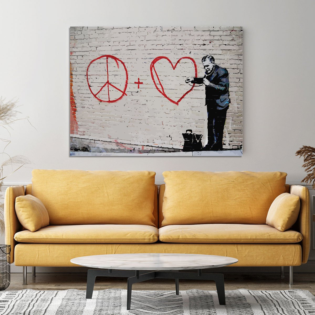 Banksy Peaceful Hearts Doctor San Francisco Canvas Print or Poster