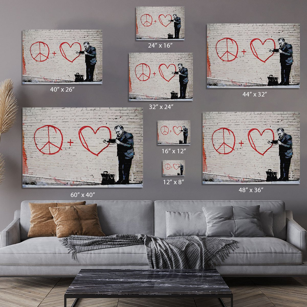 Banksy Peaceful Hearts Doctor San Francisco Canvas Print or Poster