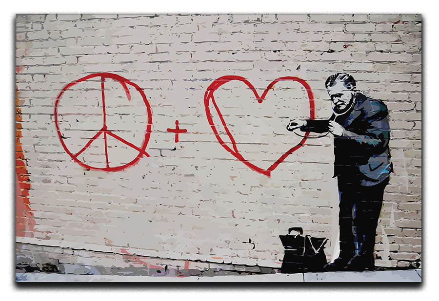 Banksy Peaceful Hearts Doctor San Francisco Canvas Print or Poster - Canvas Art Rocks - 1
