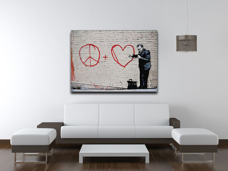 Banksy Peaceful Hearts Doctor San Francisco Canvas Print or Poster - Canvas Art Rocks - 4