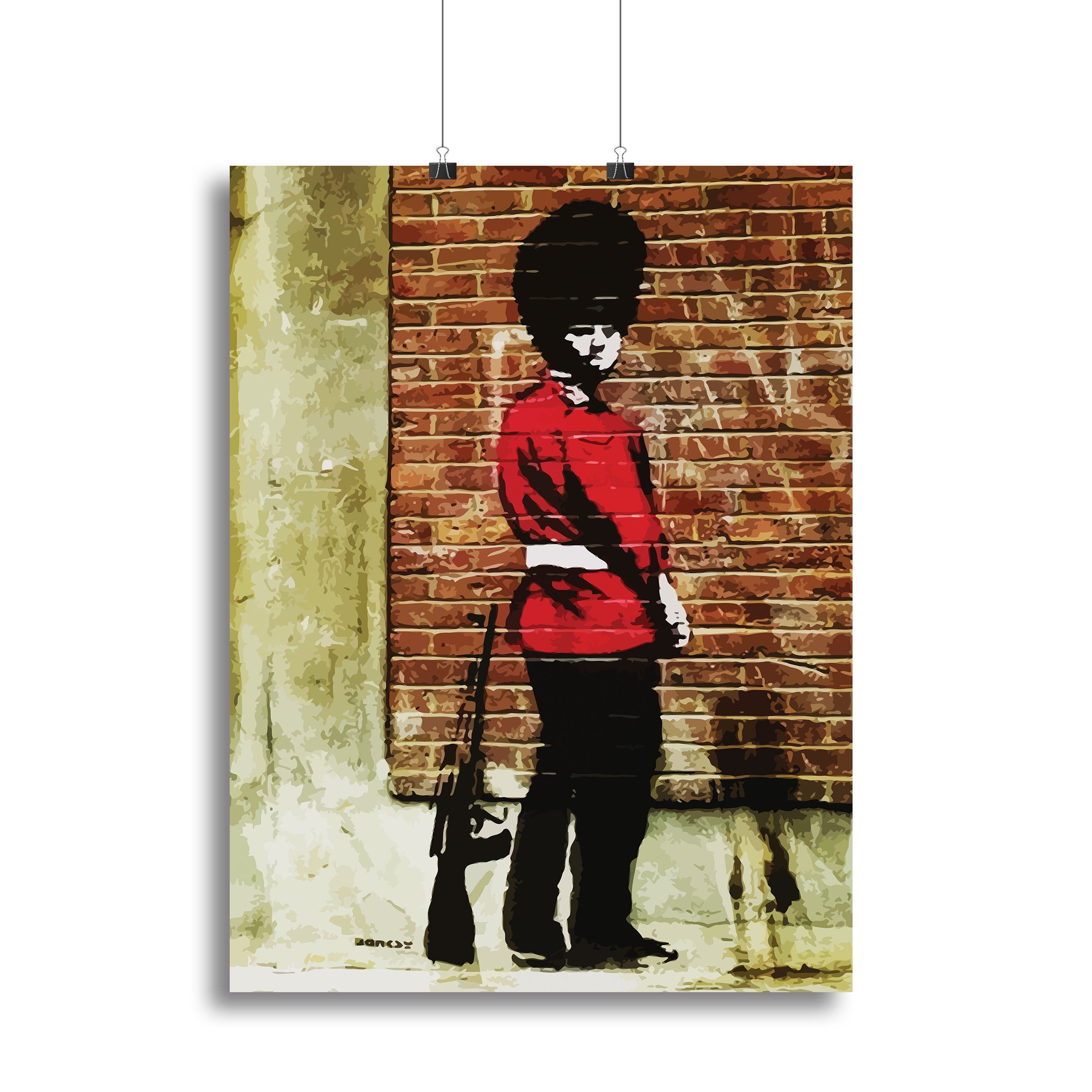 Banksy Pissing London Soldier Canvas Print or Poster