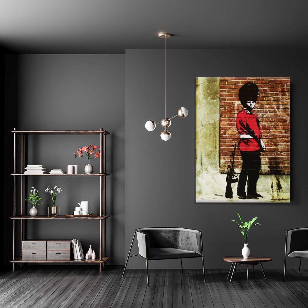 Banksy Pissing London Soldier Canvas Print or Poster