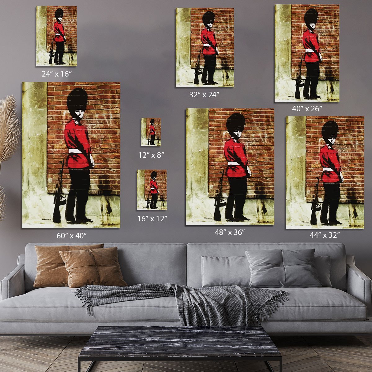 Banksy Pissing London Soldier Canvas Print or Poster