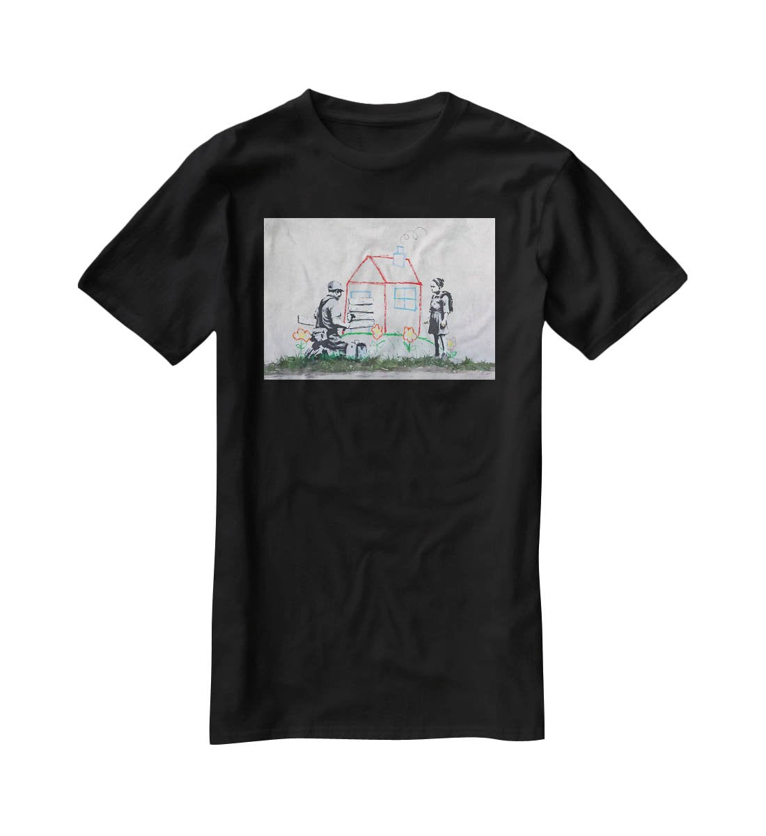 Banksy Play House T-Shirt - Canvas Art Rocks - 1