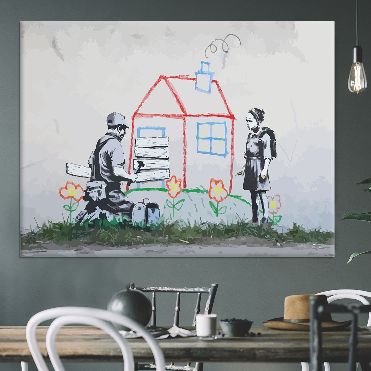Banksy Play House Canvas Print or Poster