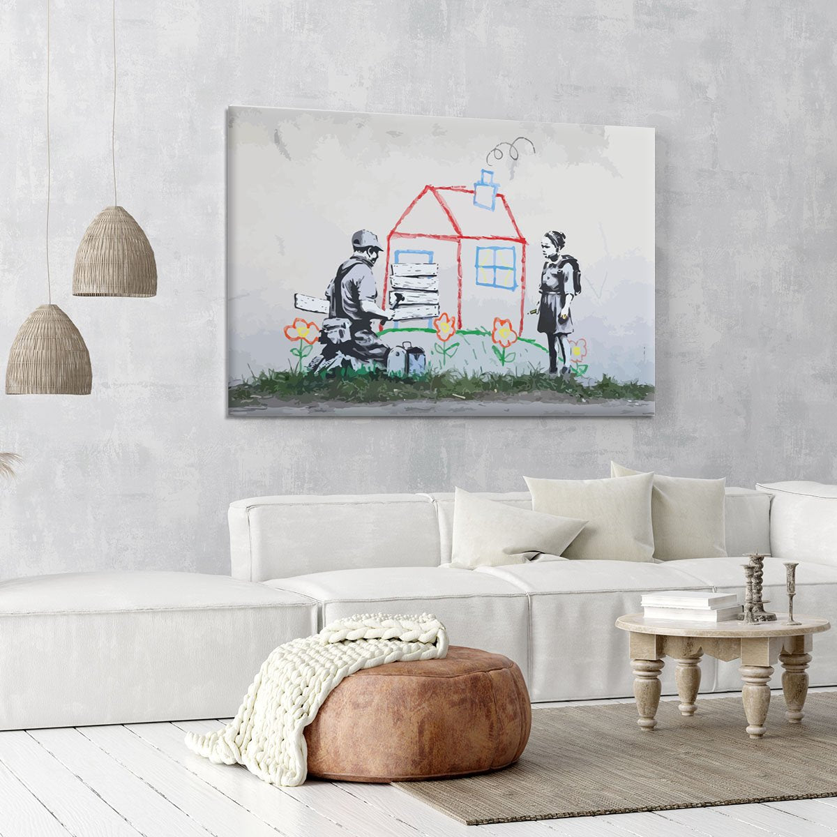 Banksy Play House Canvas Print or Poster
