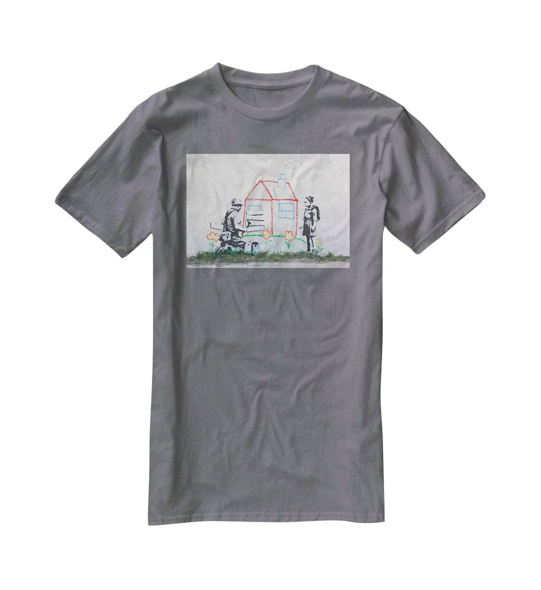 Banksy Play House T-Shirt - Canvas Art Rocks - 3