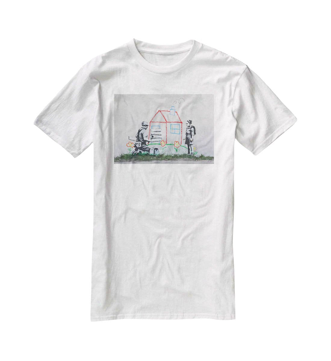 Banksy Play House T-Shirt - Canvas Art Rocks - 5