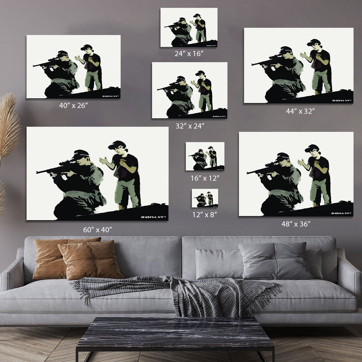 Banksy Police Sniper Canvas Print or Poster