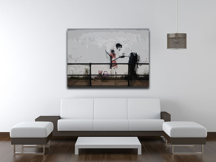 Banksy Policeman Searching Girl Canvas Print or Poster - Canvas Art Rocks - 4