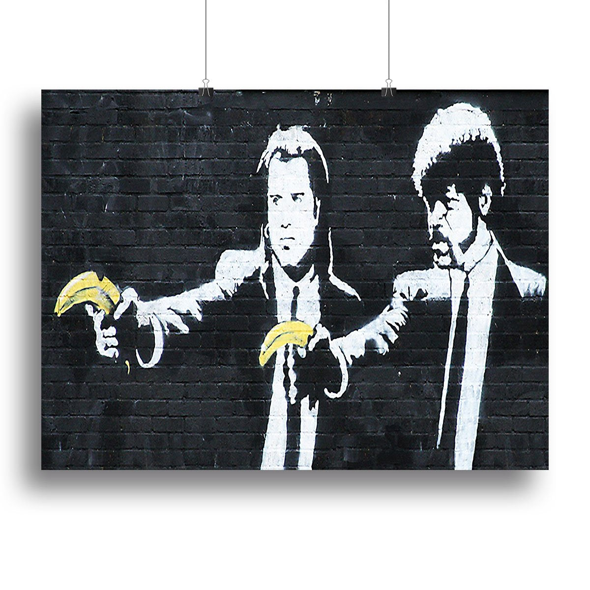 Banksy Pulp Fiction Banana Guns Canvas Print or Poster