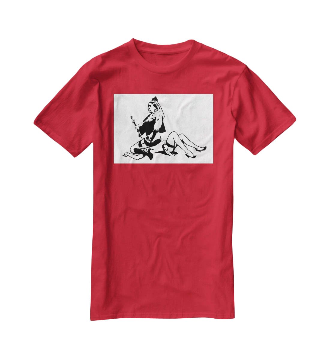Banksy Queen Victoria T-Shirt - Canvas Art Rocks - 4