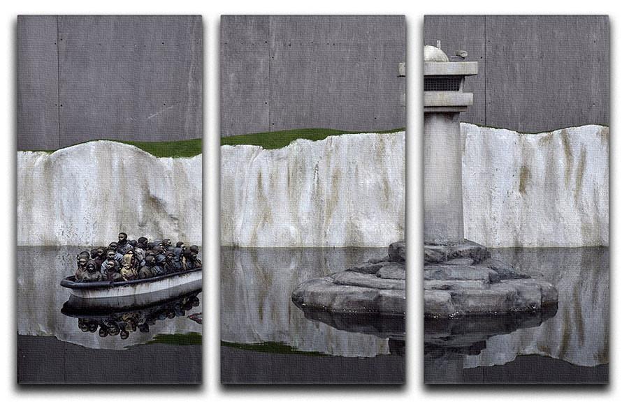 Banksy Refugee 3 Split Panel Canvas Print - Canvas Art Rocks